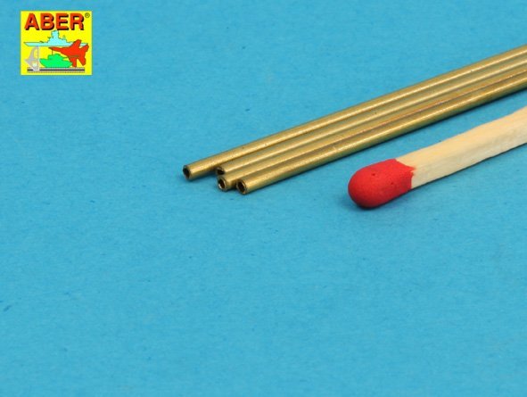 Tubes en laiton Aber BT13X02 1,3 x 0,2 mm longueur 250 mm x 4 pièces. – image 2