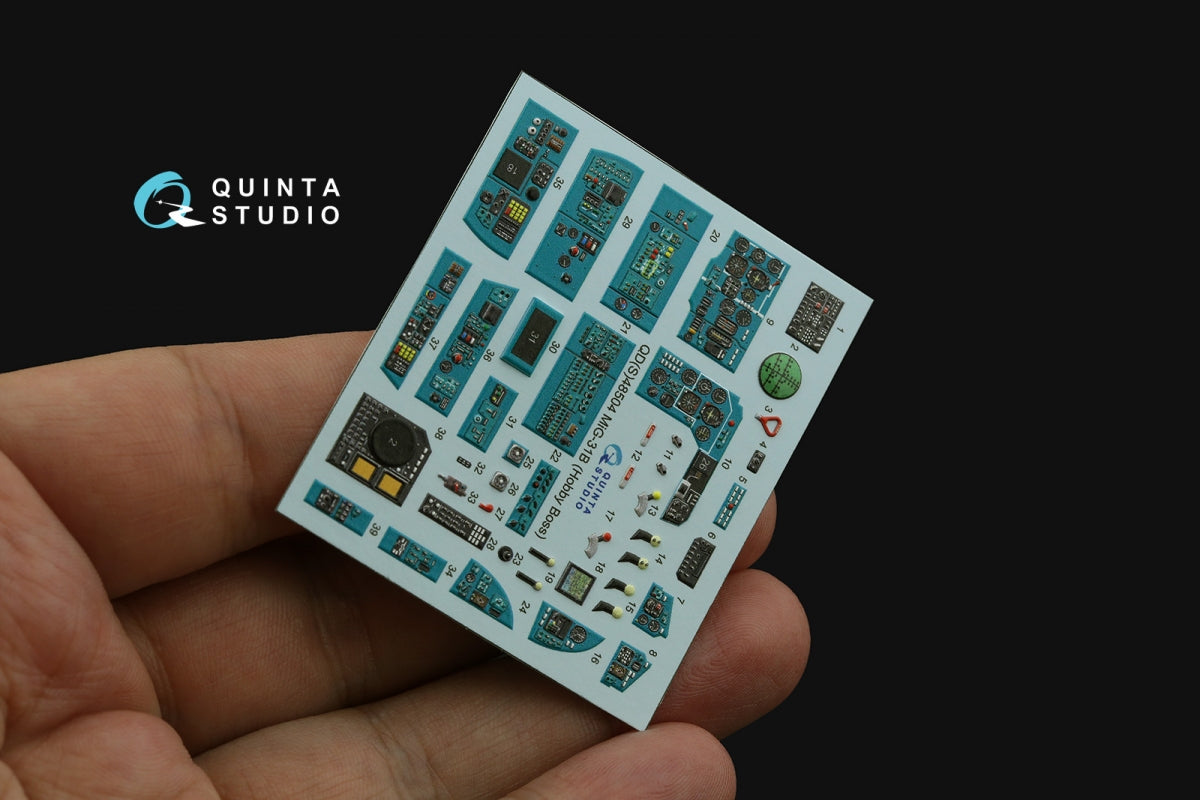 Quinta Studio QDS-48504 MiG-31B 3D-Printed &amp;amp; coloured Interior on decal paper (Hobby Boss) (Small version) 1/48 – immagine 3