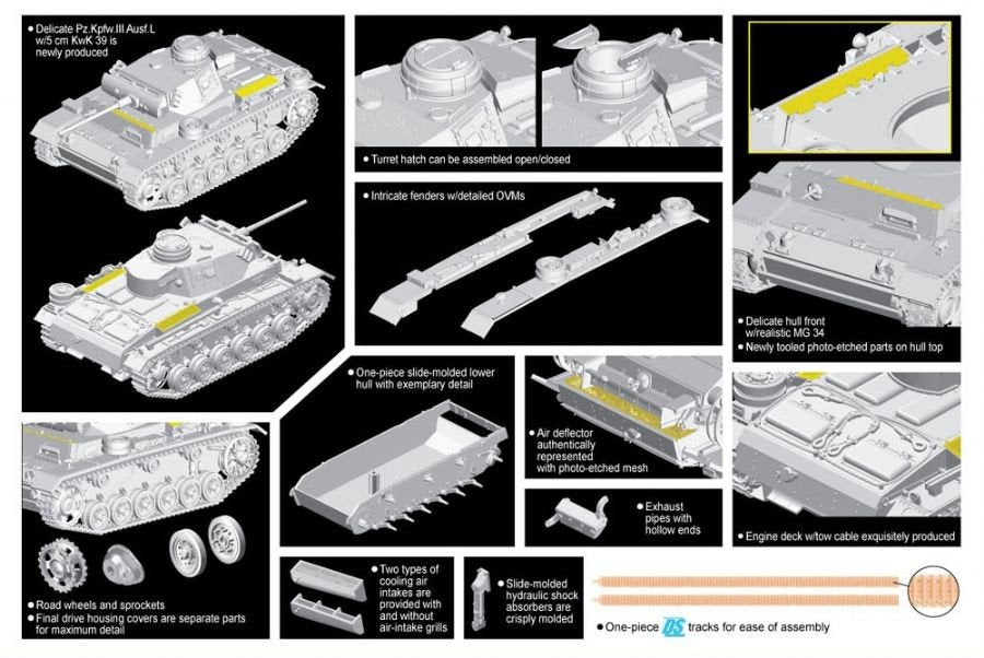 Dragon 7385 Pz.Kpfw.III Ausf.L Late Production 1/72 – imagen 2