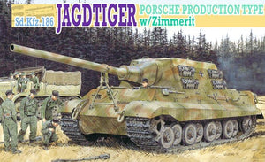 Dragon 6493 Sd.Kfz. 186 Jagdtiger Porsche Production Type with zimmerit 1/35