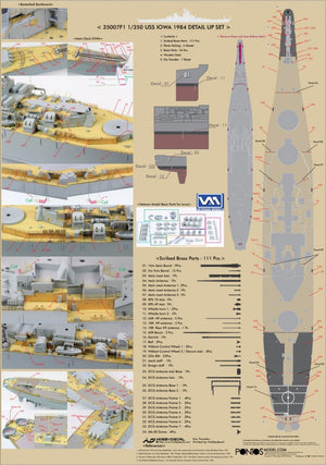 Pontos 35007F1 USS BB-61 Iowa 1984 Kit de détails (1/350) – image 2