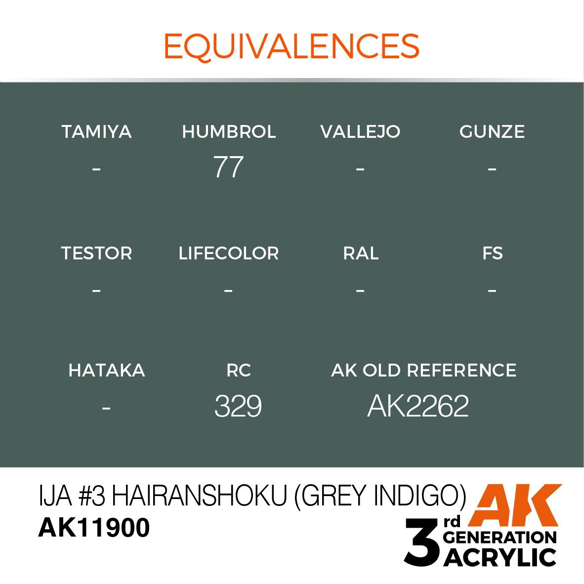 AK Interactive AK11900 IJA #3 HAIRANSHOKU (GREY INDIGO) – AIR 17ml – immagine 3