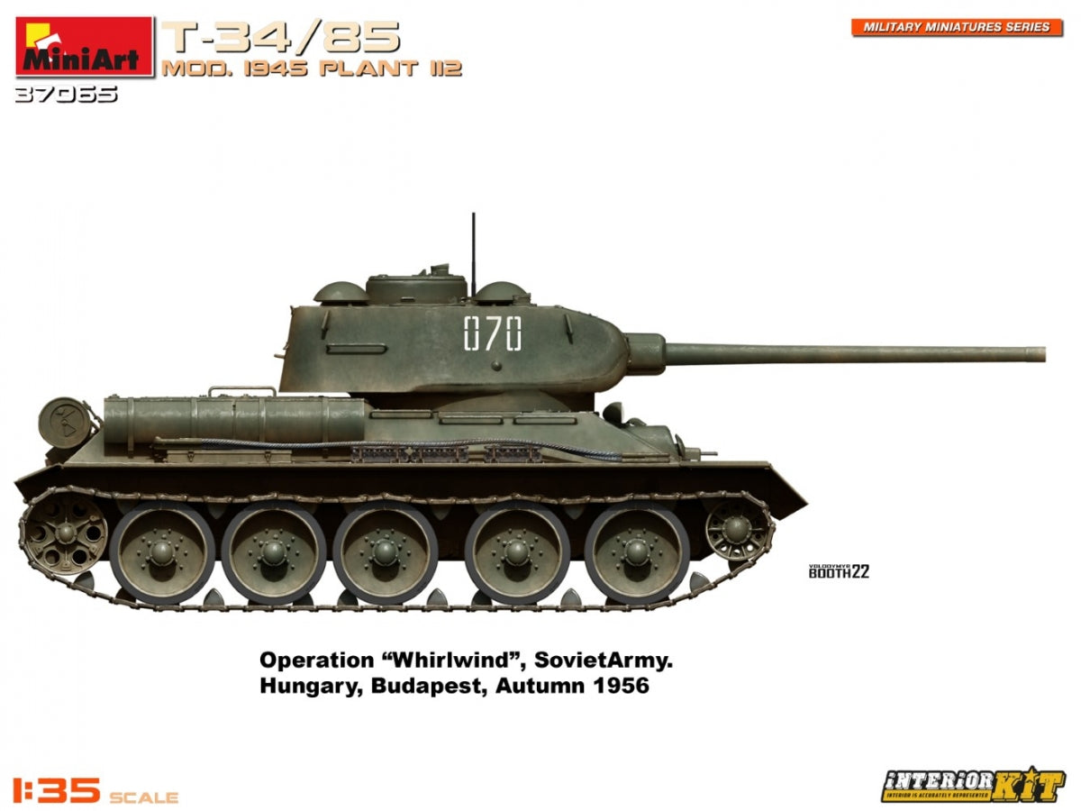 MiniArt 37065 T-34/85 MOD. 1945. PLANT 112. INTERIOR KIT 1/35 – immagine 17