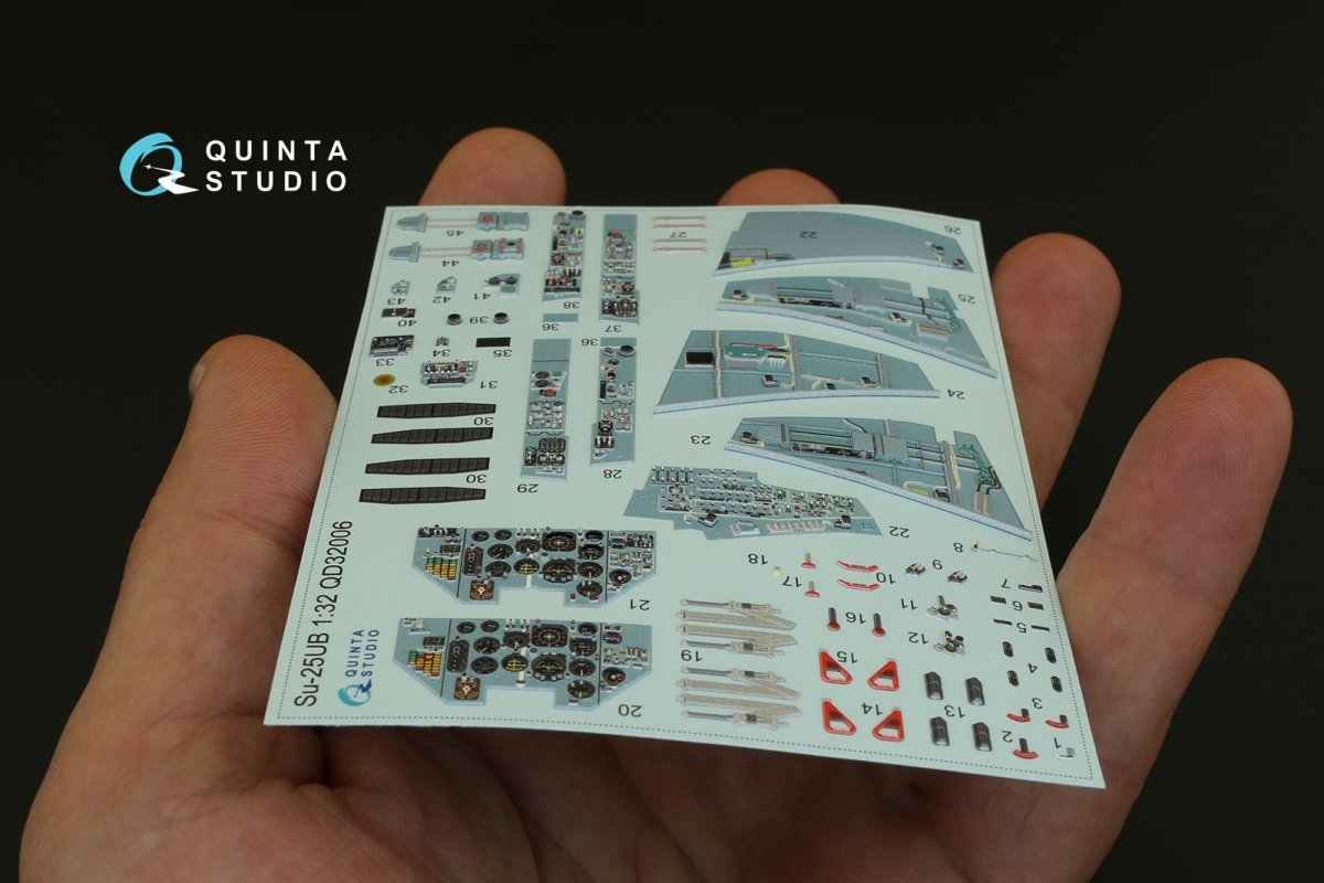 Quinta Studio QD32006 Su-25UB 3D-Printed &amp;amp; coloured Interior on decal paper (for Trumpeter kit) 1/32 – Bild 4