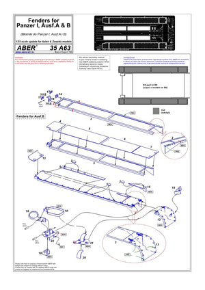 Aber 35A063 Ailes pour Panzer I, Ausf.A et B (1/35) – image 4