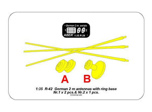 Aber R-42 German 2m aerials with ring base (set of 3 pcs,) – zdjęcie 3
