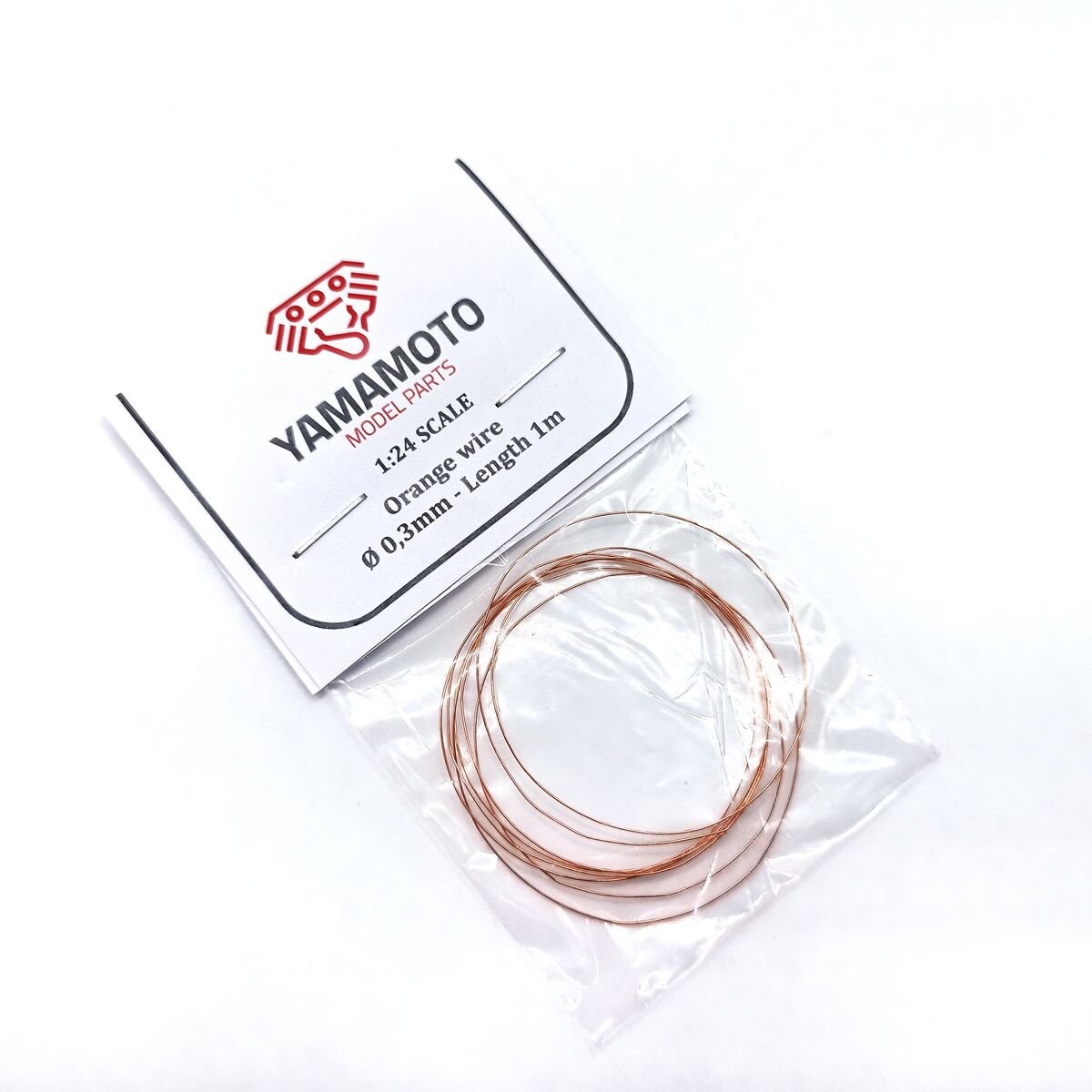 Yamamoto Model Parts YMPTUN85 Orange wire 0,3mm Lenght 1m 1/24
