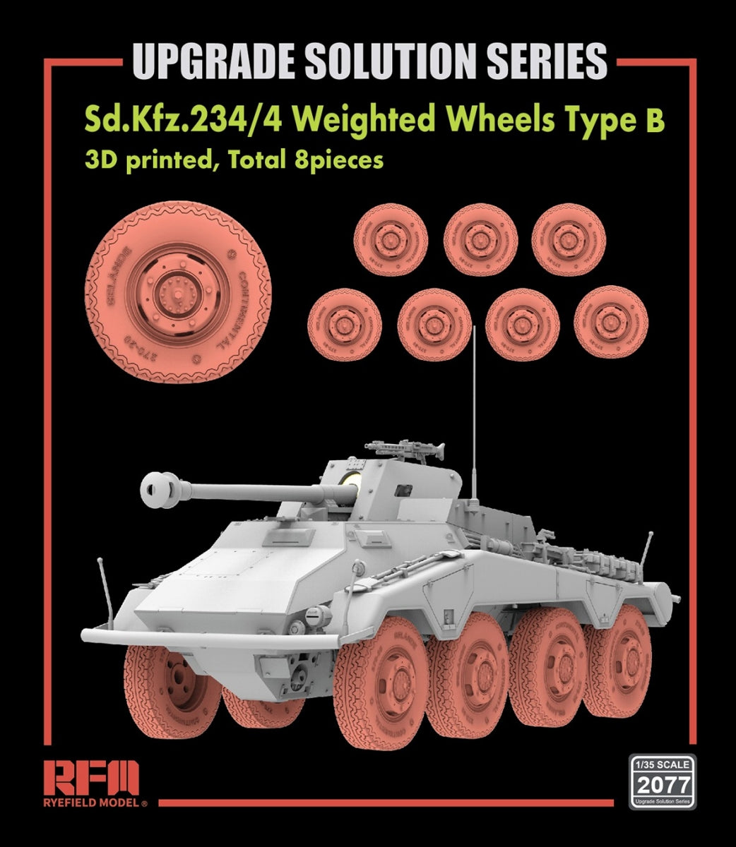 Maquette Rye Field 2077 Sd.Kfz.234/4 Roues lestées Type B 1/35