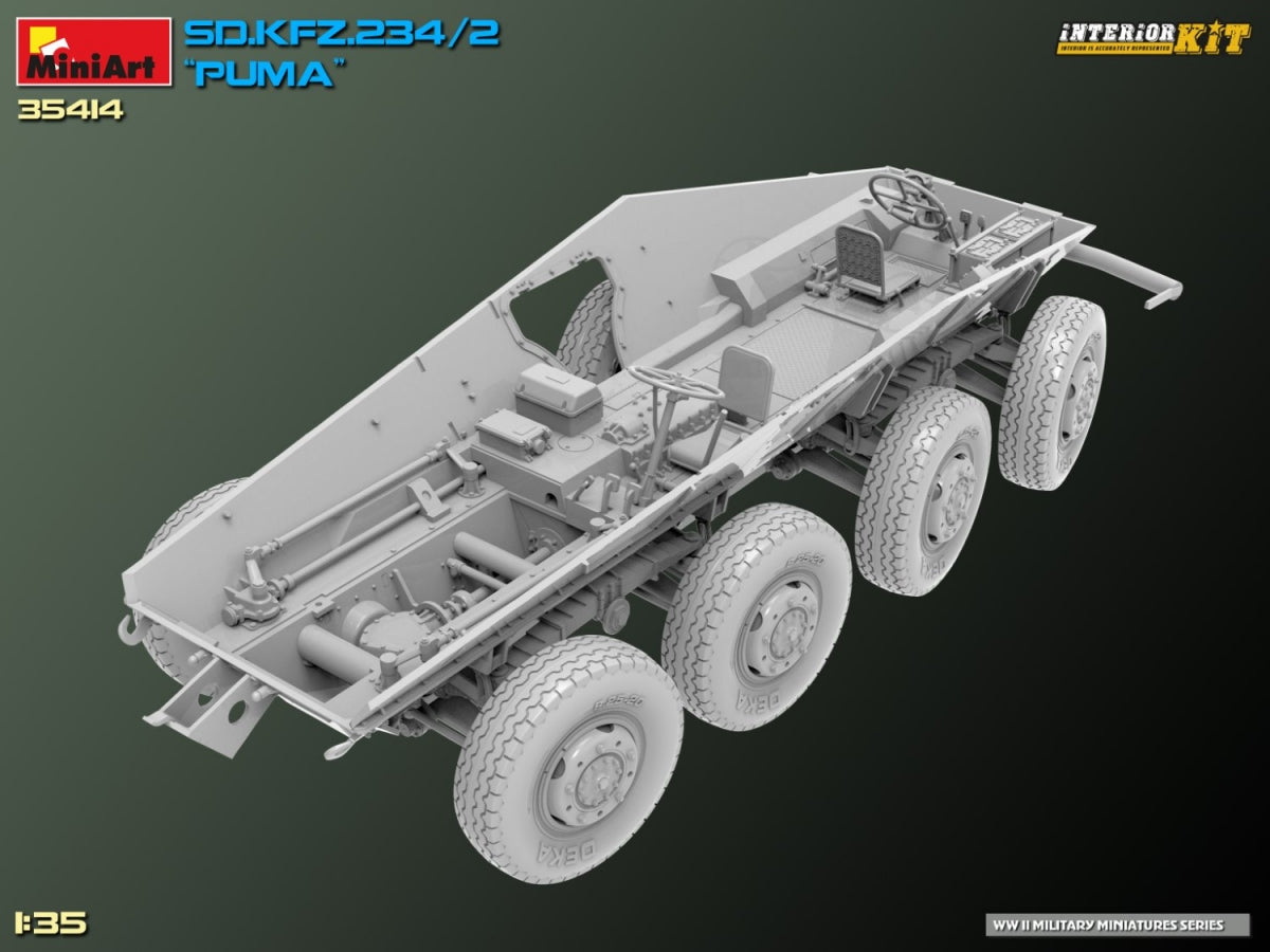 MiniArt 35414 Sd.Kfz. 234/2 PUMA. INTERIOR KIT 1/35 – immagine 15