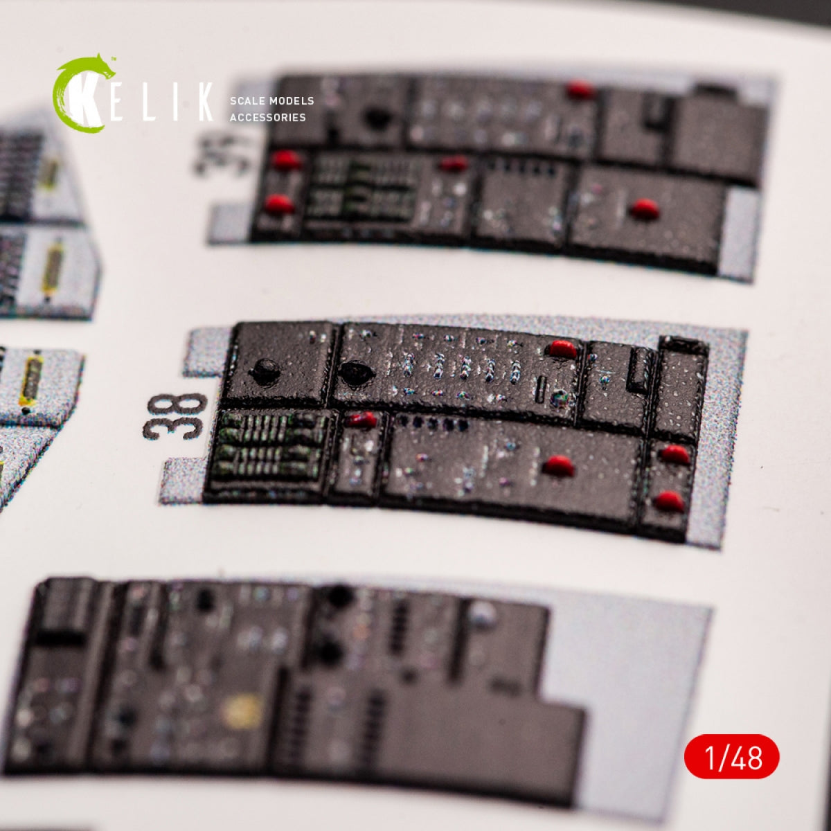 KELIK K48068 F-14A TOMCAT LATE INTERIOR 3D DECALS FOR TAMIYA KIT 1/48 – immagine 5