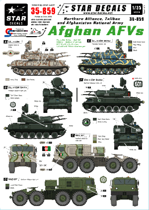 Star Decals 35-859 Chars afghans 1/35