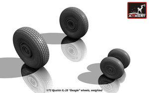 Armory Models AW72040 Iljushin IL-28 Beagle wheels, weighted 1/72 – immagine 3