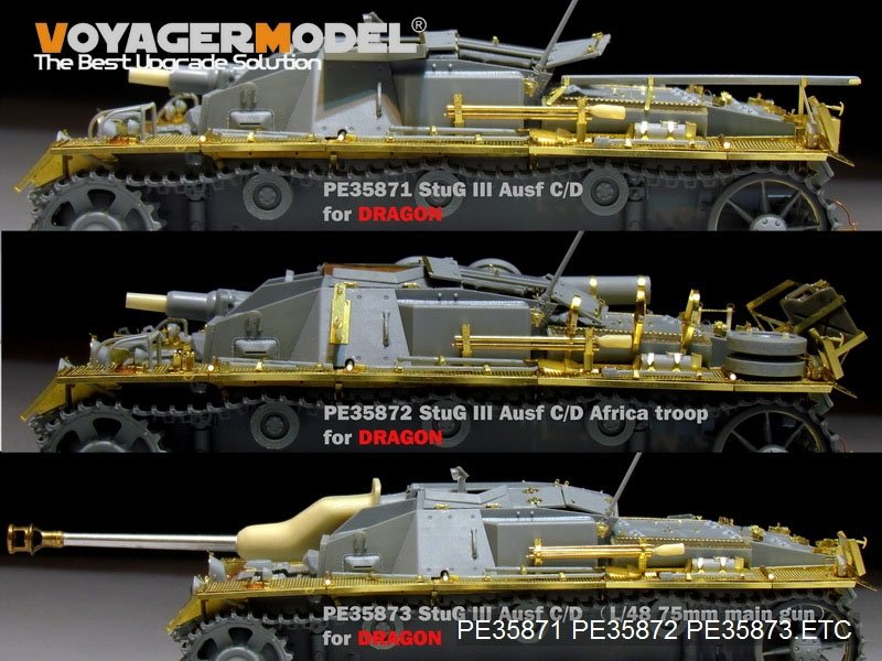 Voyager Model PE35871 WWII German StuG.III Ausf.C/D Basic for DRAGON 1/35 – immagine 7