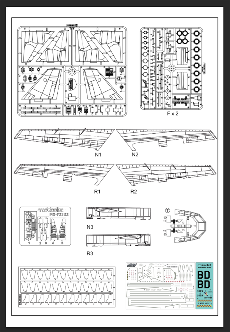 Modelcollect UA72200 B-52H U.S. Stratofortress strategic Bomber 1/72 – immagine 25