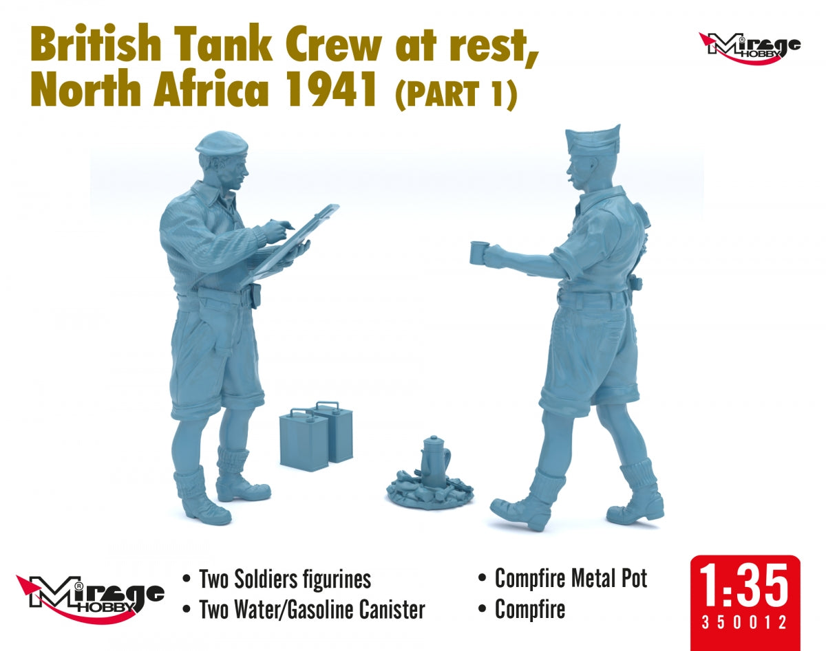 Mirage Hobby 350013 British Tank Crew at Rest, North Africa 1941 (Part I) 1/35 – zdjęcie 4