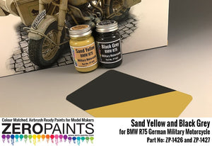 Zero Paints ZP-1426YELLOW BMW R75 German Military Motorcycle Sand Yellow 60ml