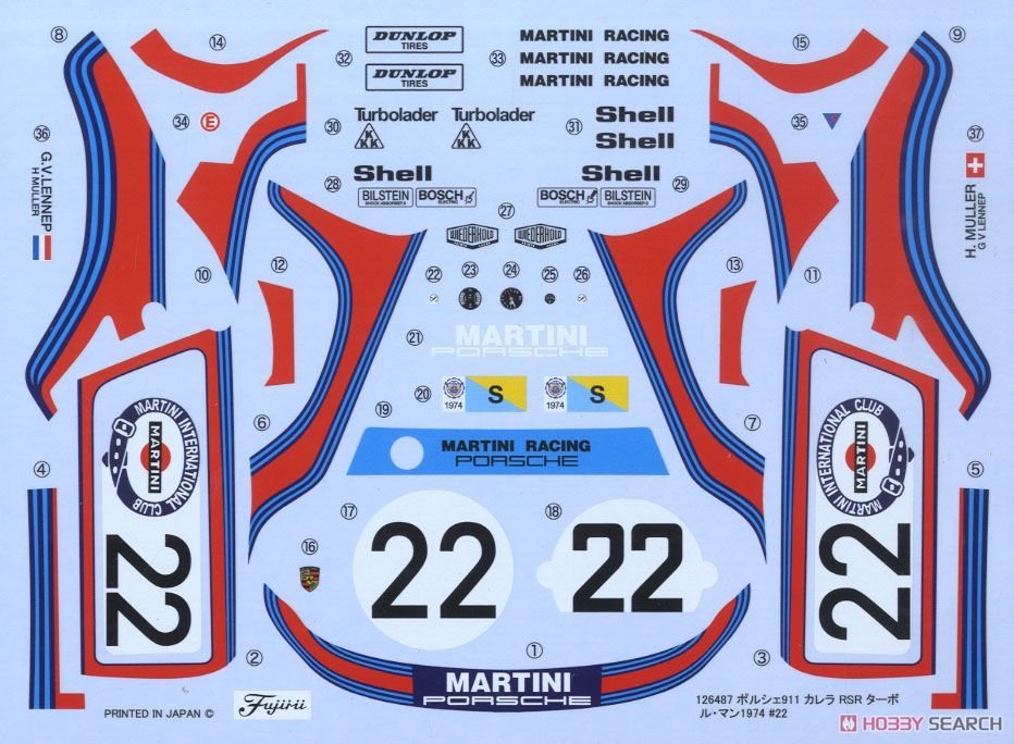 Fujimi 126487 RS-23 Porsche 991 Carrera RSR Turbo Le Mans 1974 #22 1/24 – Bild 10