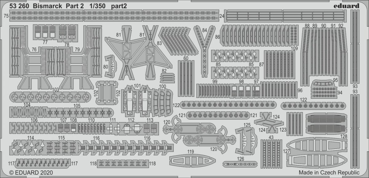 Eduard 53260 Bismarck part 2 1/350 TRUMPETER – immagine 3