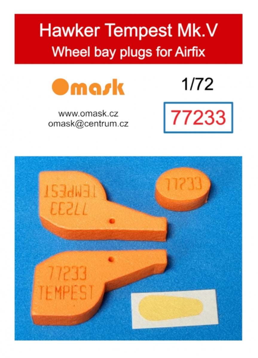 Omask 77233 Bouchons de puits de train d&amp;#39;atterrissage Hawker Tempest Mk.V (pour Airfix) 1/72