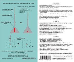 HobbyDecal MT48002V1 F-4 Long nose Pitot tube set 1/48 – zdjęcie 2