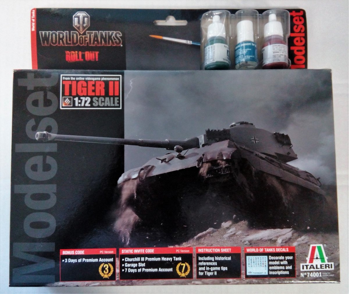 Italeri 74001 TIGER II - WoT- MODEL SET 1/72 – immagine 2