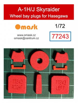 Omask 77243 A-1H/J Skyraider wheel bay plugs (for Hasegawa/Hobby 2000) 1/72