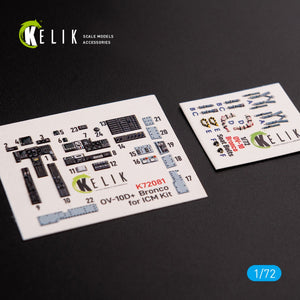 KELIK K72081 OV-10D+ &amp;quot;Bronco&amp;quot; interior 3D decals for ICM kit 1/72