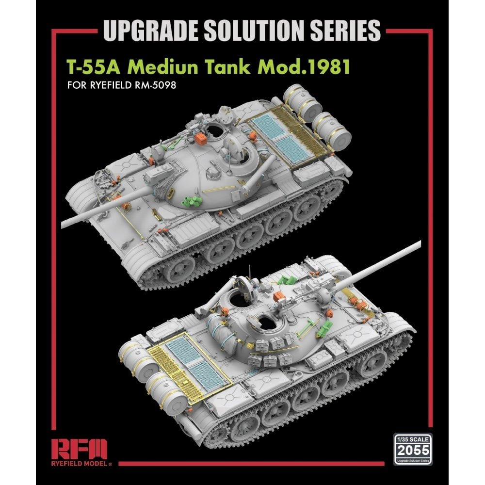 Rye Field Model 2055 T-55A Medium Tank Mod. 1981 for RFM5098 - Upgrade Solution 1/35