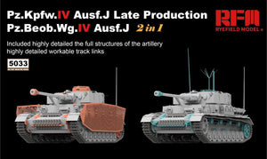 Rye Field Model 5033 Pz.Kpfw.IV Ausf.J Late Production/ Pz.Beob.Wg.IV Ausf.J 2 in 1 1/35 – immagine 2