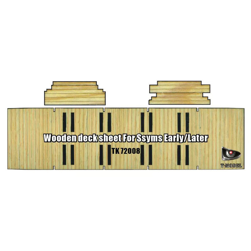 T-Model TK72008 Wooden Deck Sheet for German 80T SSyms Schwerer Platormwagen 1/72 – zdjęcie 3