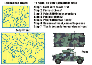 T-Model TK72016 M1114 NATO - Camouflage Mask Set 1/72 – immagine 3