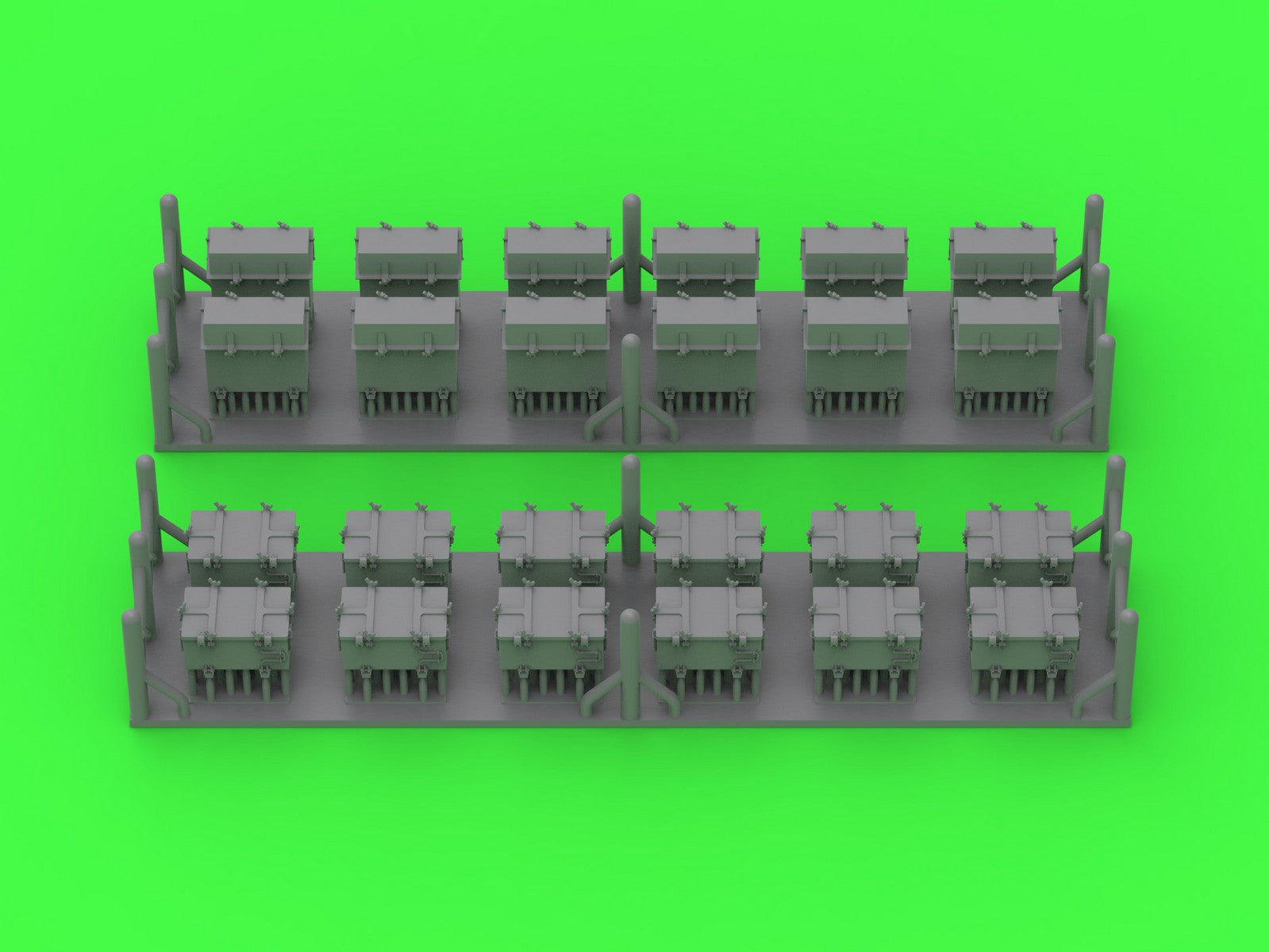 Master SM-200-015 IJN Type 96 25mm - Skrzynki amunicyjne - dwa typy (12+12 szt.) 1/200 – zdjęcie 2