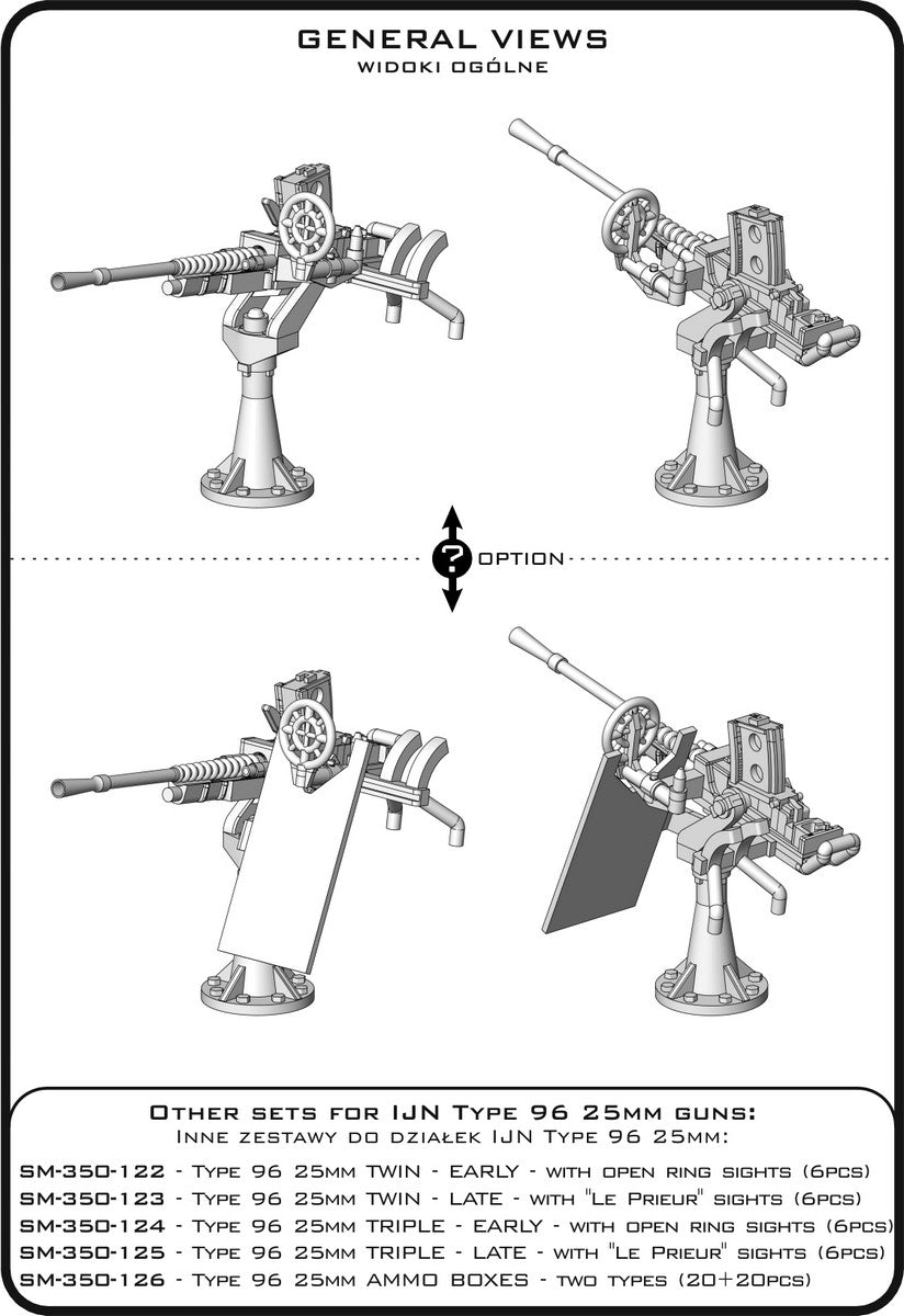 Master SM-350-121 IJN Type 96 25mm - POJEDYNCZA podstawa - (12 szt.) 1/350 – immagine 6