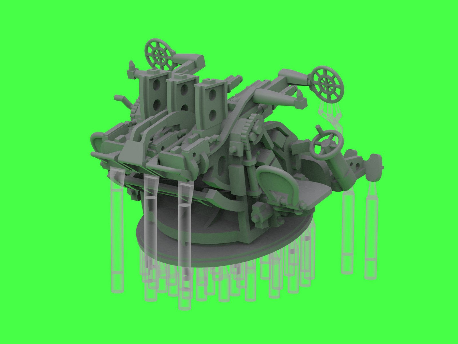 Master SM-200-013 IJN Type 96 25mm - POTRÓJNA podstawa - wczesna z celownikiem pierścieniowym (4 szt.) 1/200 – zdjęcie 12