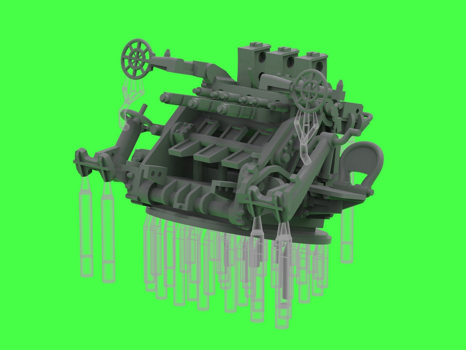 Master SM-200-013 IJN Type 96 25mm - POTRÓJNA podstawa - wczesna z celownikiem pierścieniowym (4 szt.) 1/200 – zdjęcie 13