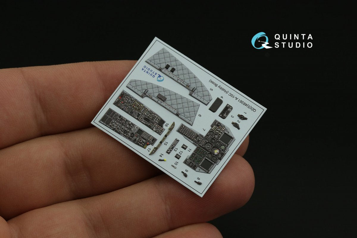Quinta Studio QDS-48361 A-10C 3D-Printed &amp;amp; coloured Interior on decal paper (Hobby Boss) (Small version) 1/48 – immagine 5