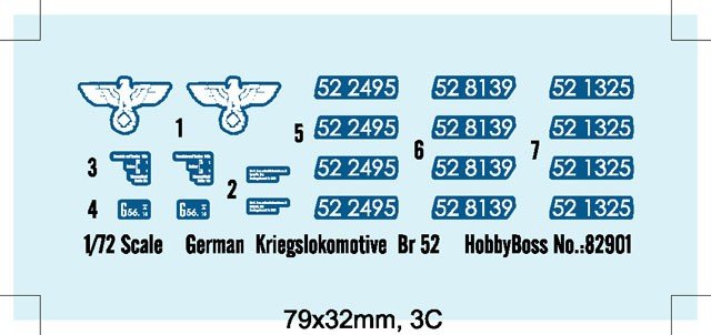 Hobby Boss 82901 German Kriegslokomotive BR-52 1/72 – zdjęcie 4