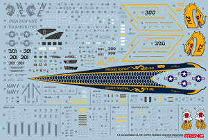 Meng LS023 Boeing F/A-18 E Super Hornet - Golden Dragons 1/48 – Bild 8