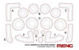 Meng LS023 Boeing F/A-18 E Super Hornet - Golden Dragons 1/48 – Bild 9