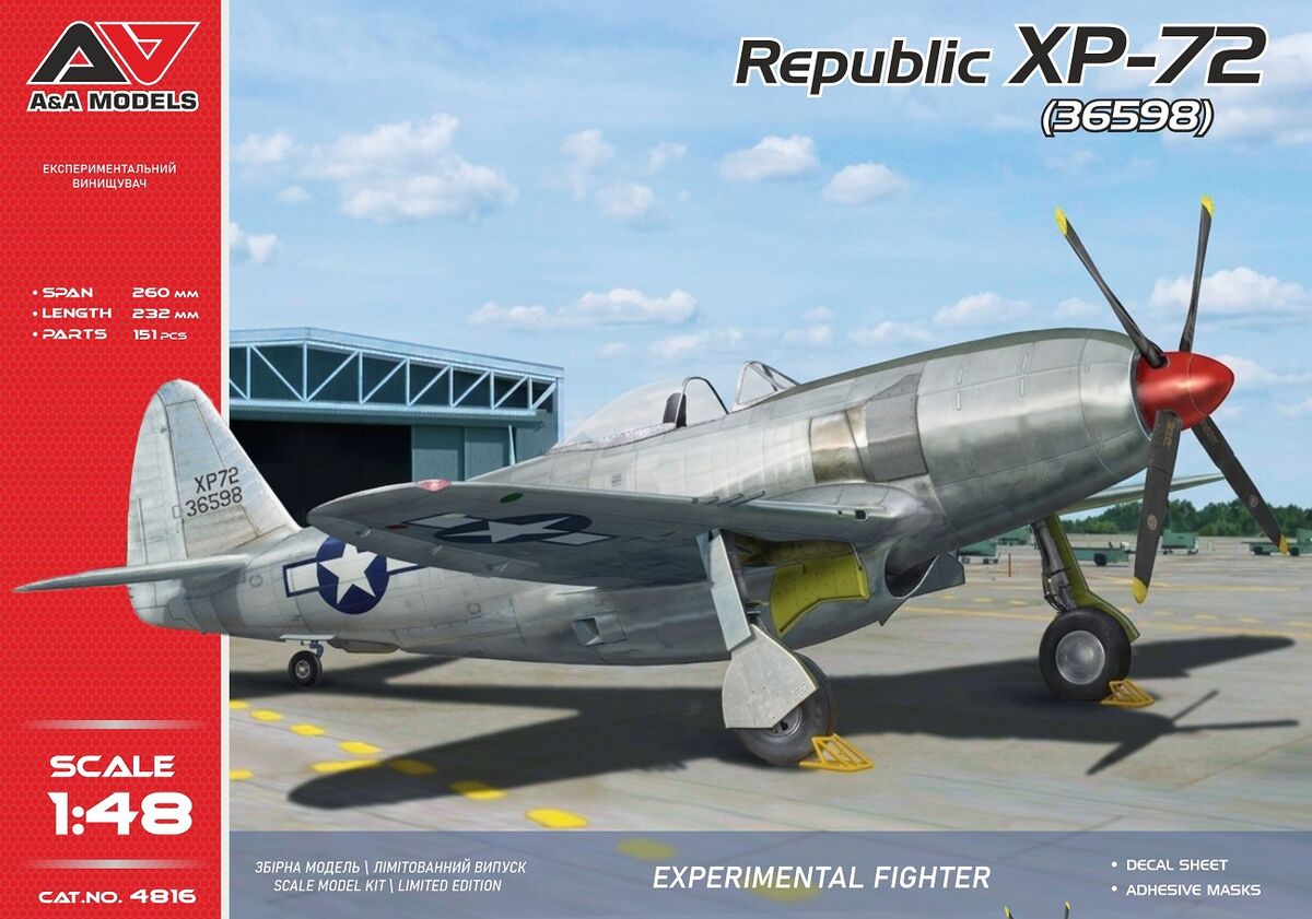 A&A Models 4816 Republic XP-72 1/48