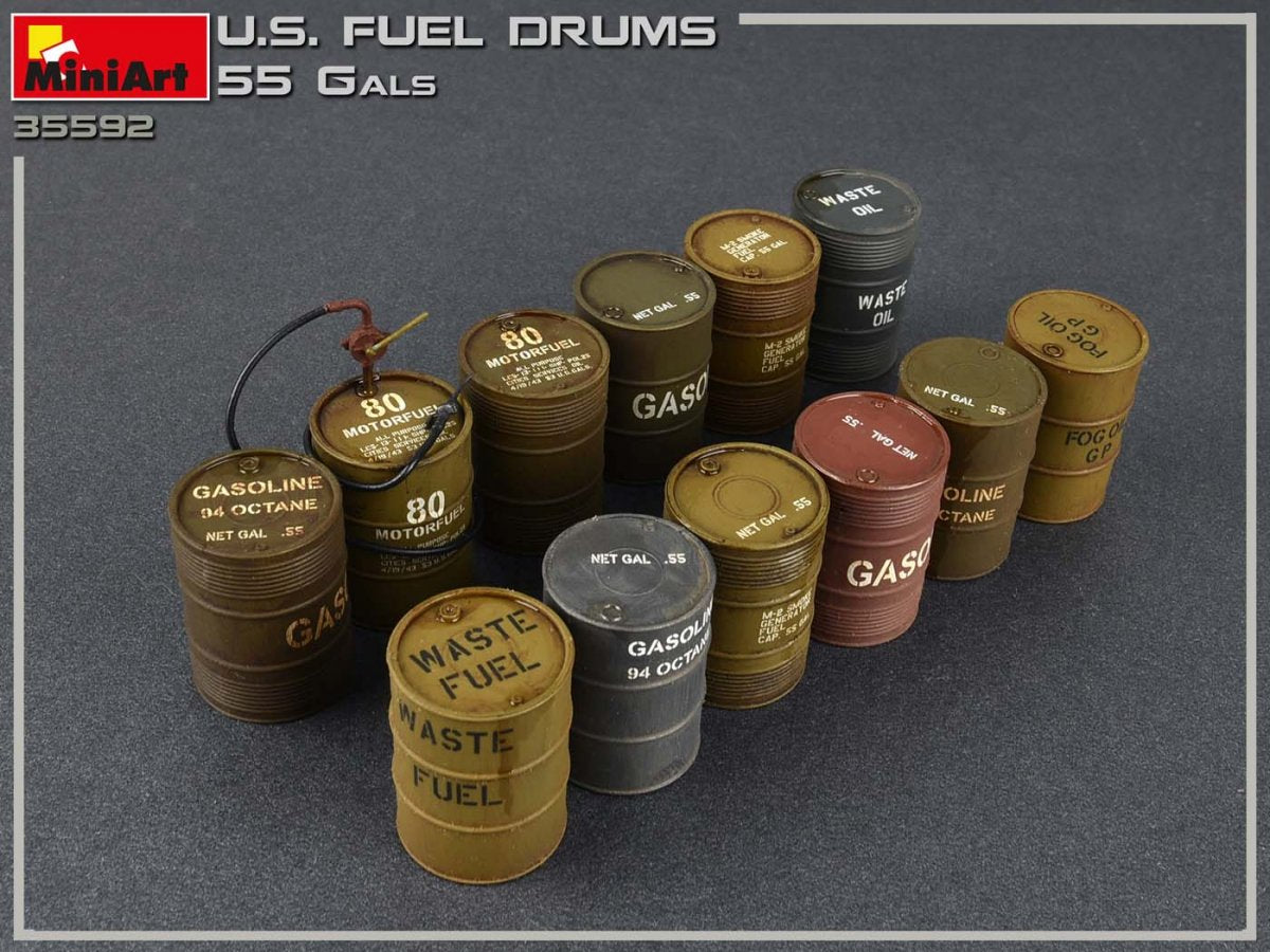 MiniArt 35592 U.S. FUEL DRUMS 55 GALS. 1/35 – imagen 3