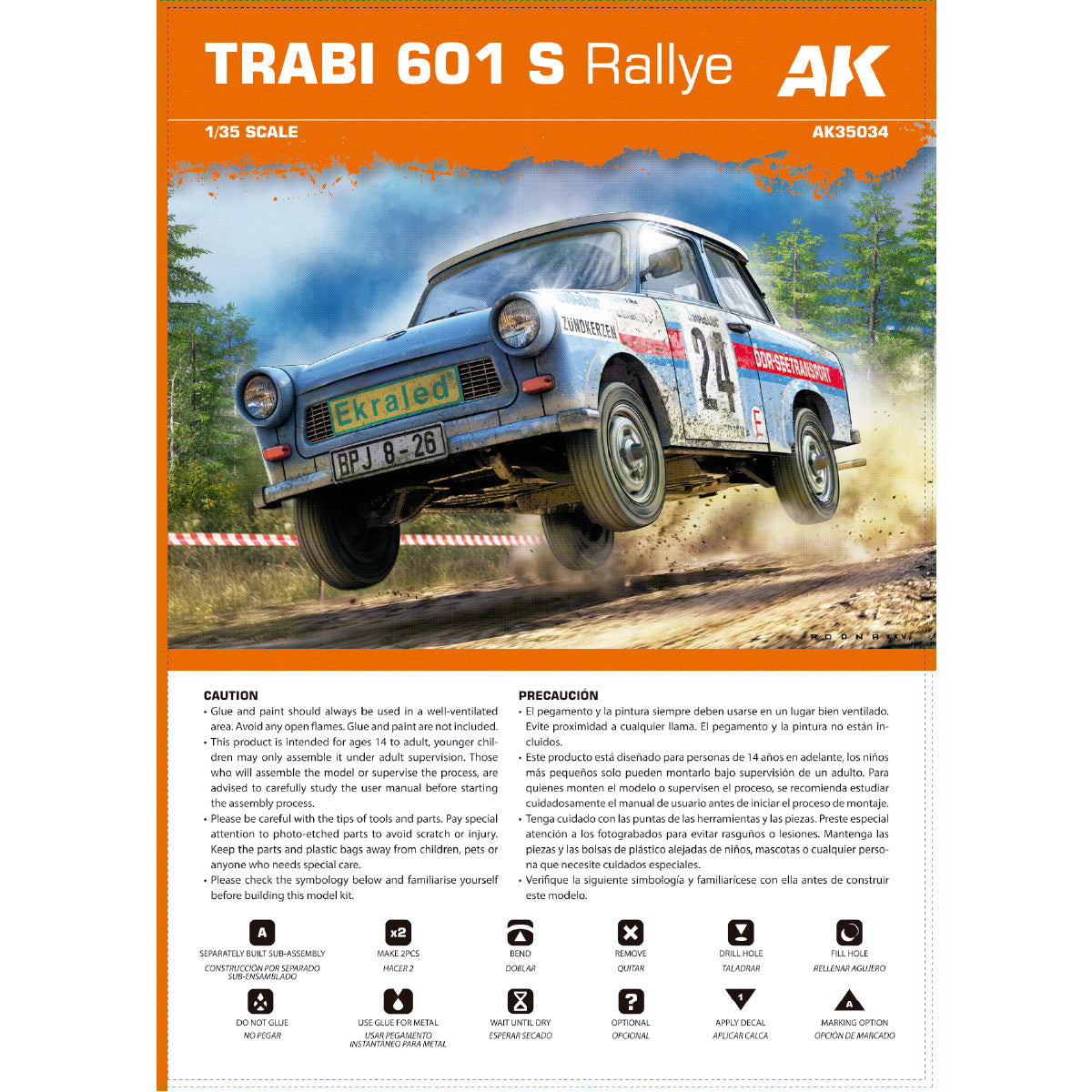 AK-Interactive 35034-A Trabi 601 Rallye with Rallye Driver Figure 1/35 – Bild 6