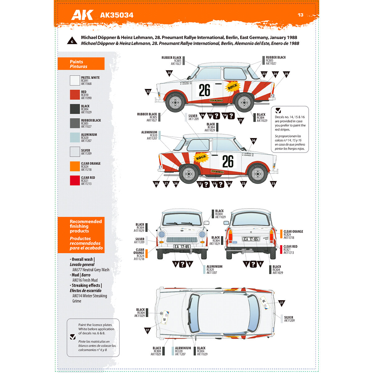 AK-Interactive 35034-A Trabi 601 Rallye with Rallye Driver Figure 1/35 – Bild 8