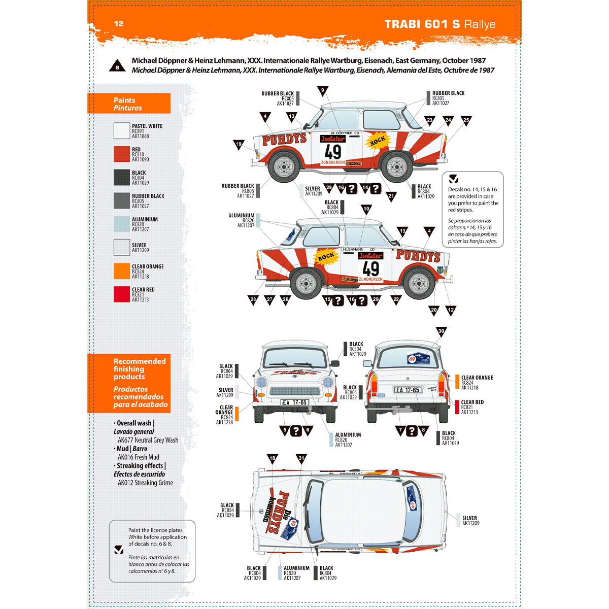 AK-Interactive 35034-A Trabi 601 Rallye with Rallye Driver Figure 1/35 – Bild 9