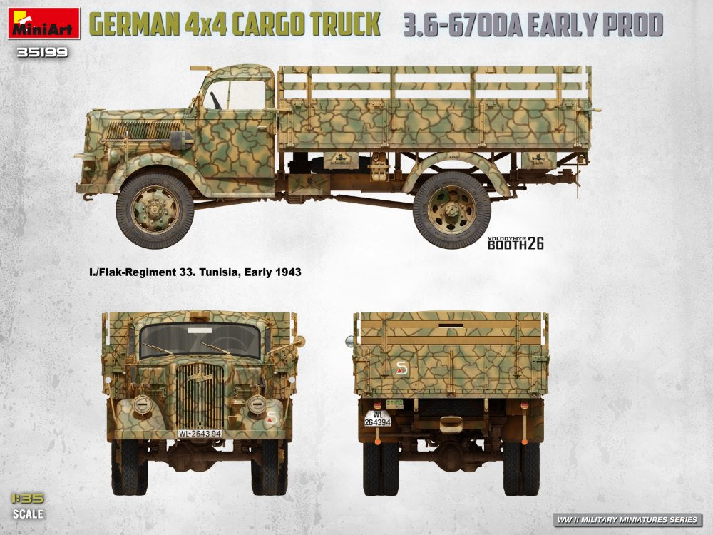 MiniArt 35199 German 3t 4x4 Cargo Truck 3.6-6700A 1/35 – Bild 8