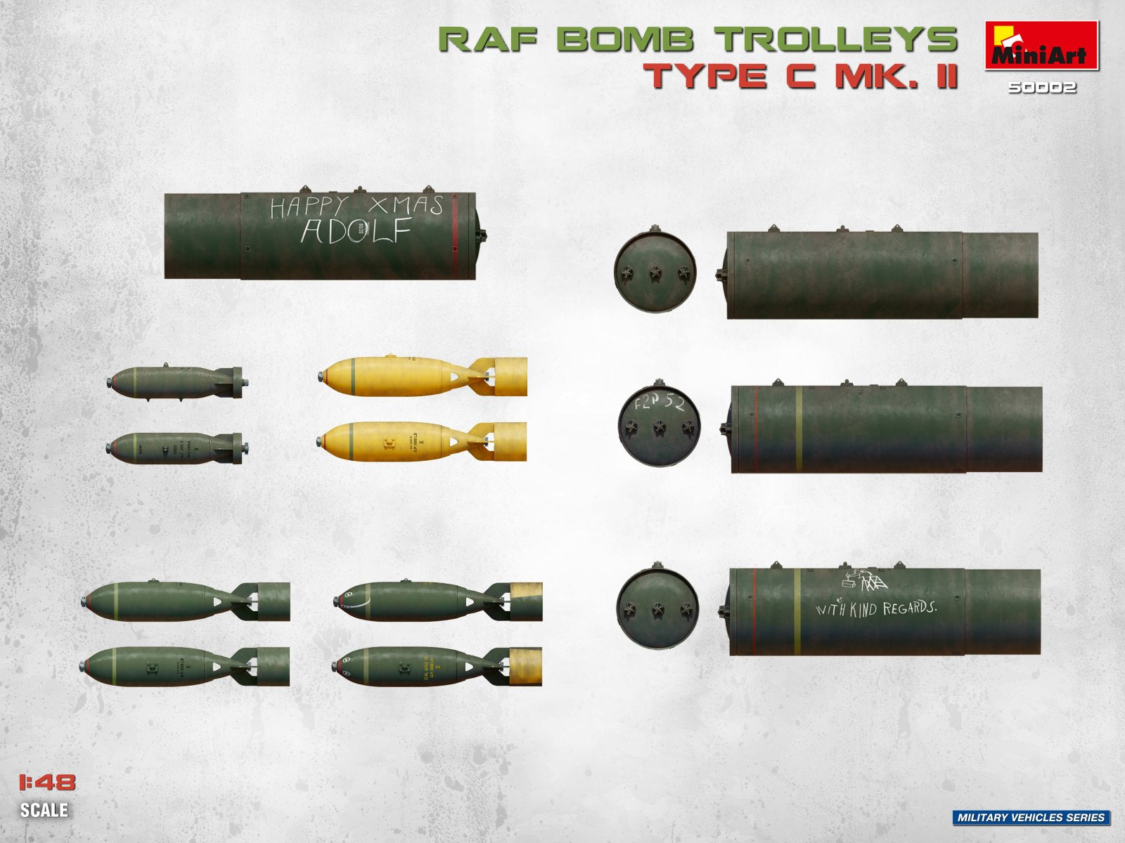 MiniArt 50002 RAF Bomb Trolleys Type C Mk. II 1/48 – immagine 3