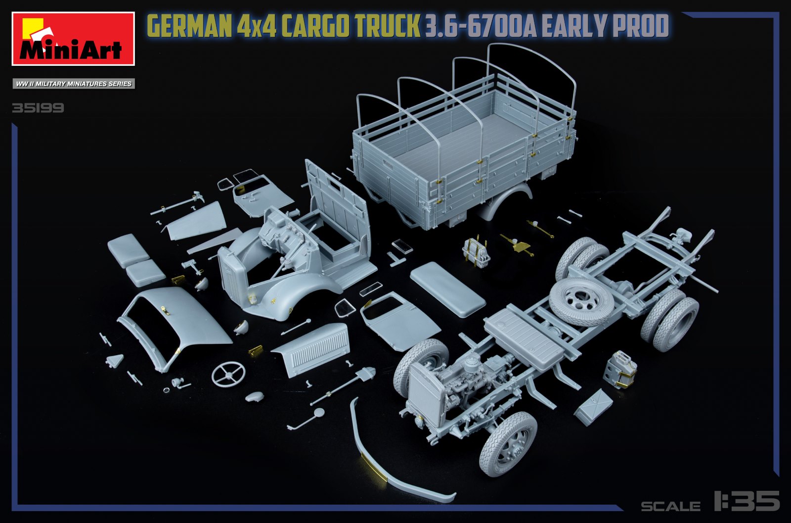 MiniArt 35199 German 3t 4x4 Cargo Truck 3.6-6700A 1/35 – Bild 30