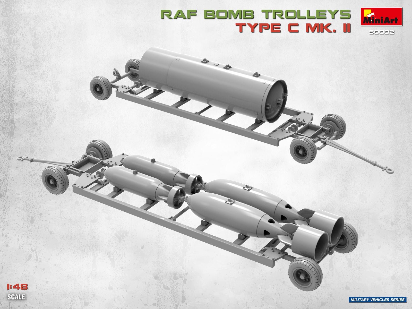 MiniArt 50002 RAF Bomb Trolleys Type C Mk. II 1/48 – immagine 4