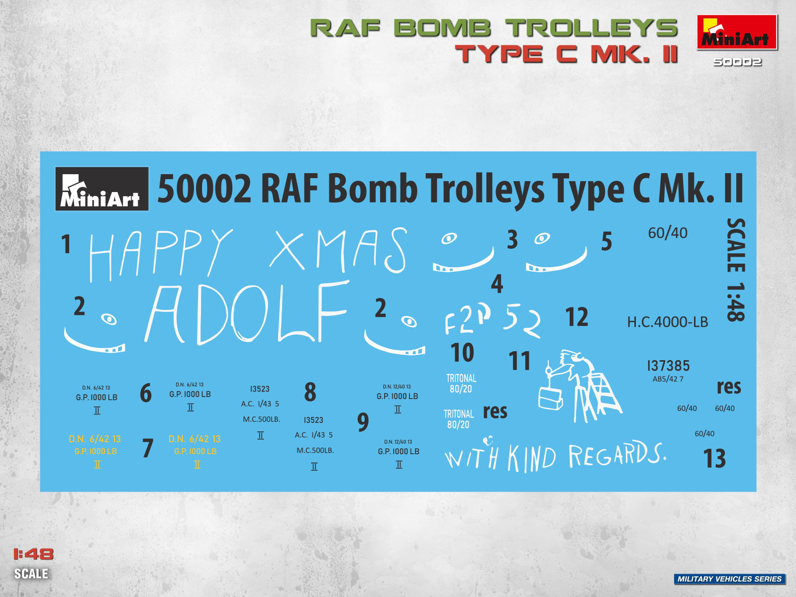 MiniArt 50002 RAF Bomb Trolleys Type C Mk. II 1/48 – immagine 5