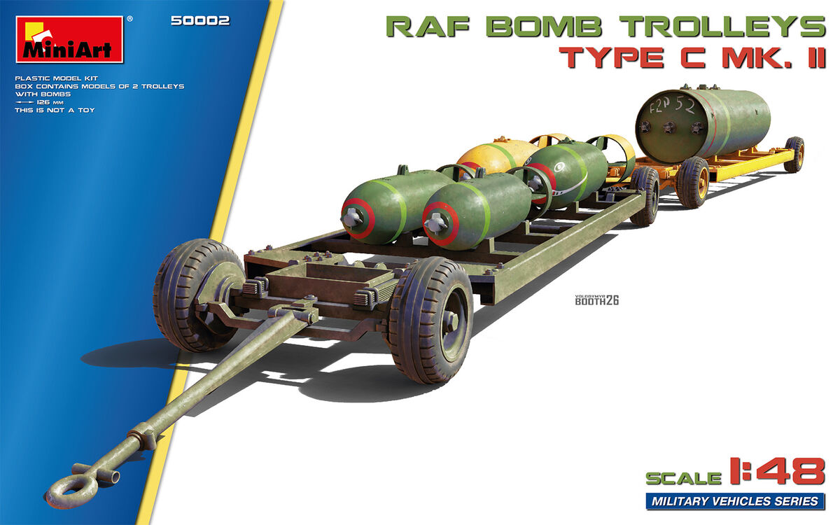 MiniArt 50002 RAF Bomb Trolleys Type C Mk. II 1/48